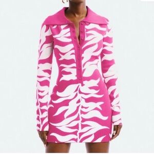 Hanifa Soraya Knit Mini Long Sleeve Bodycon Dress size Small